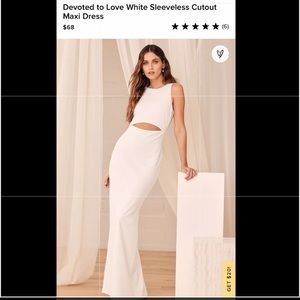 Devoted to love Lulus long white dress